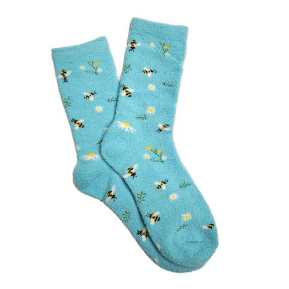 Modern expressions cozy bee printed socks NIP - Picture 2 of 2